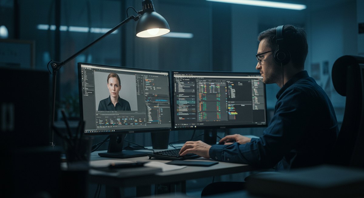 Professional crypto trading scene emphasizing privacy and efficiency