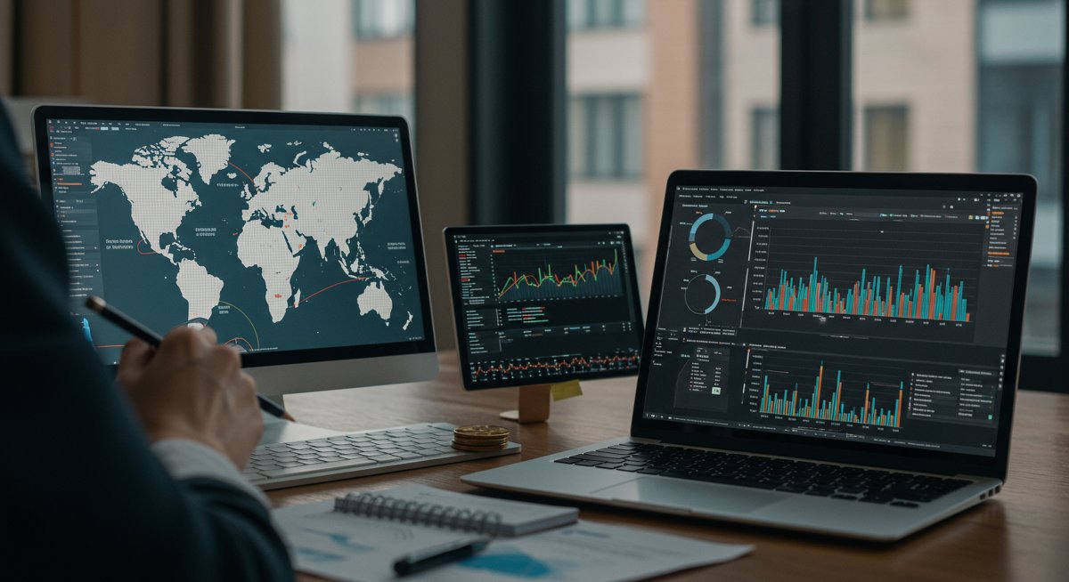Professional P2P investment dashboard showing geographic diversification across European countries with clean modern design