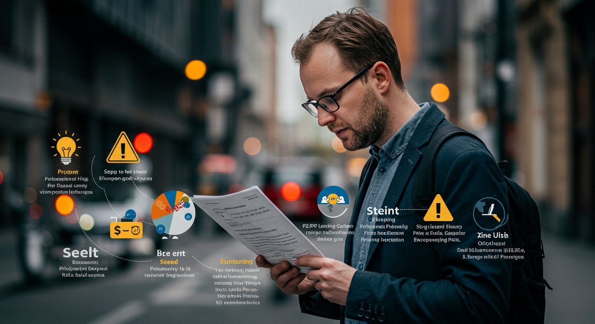 Infographic highlighting common P2P lending mistakes in Europe with regulatory focus and risk reduction strategies