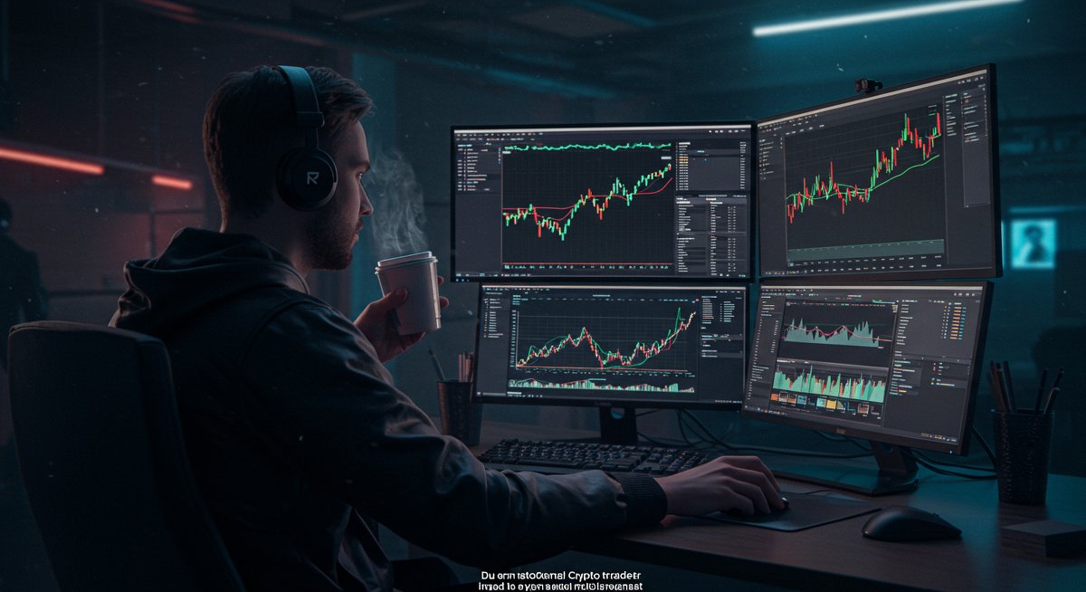 Ethereum ETF accumulation analysis - international trader monitoring blockchain data in tech-filled workspace