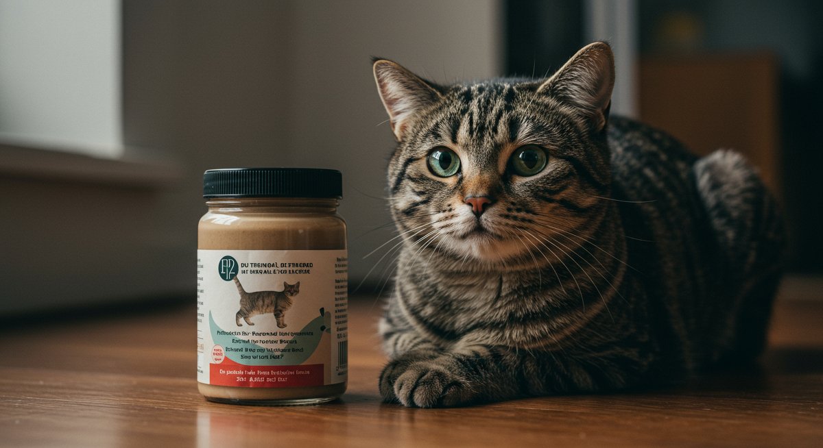 Experienced pet parent preparing homemade cat food for allergies in a clean kitchen, emphasizing natural ingredients and cat health
