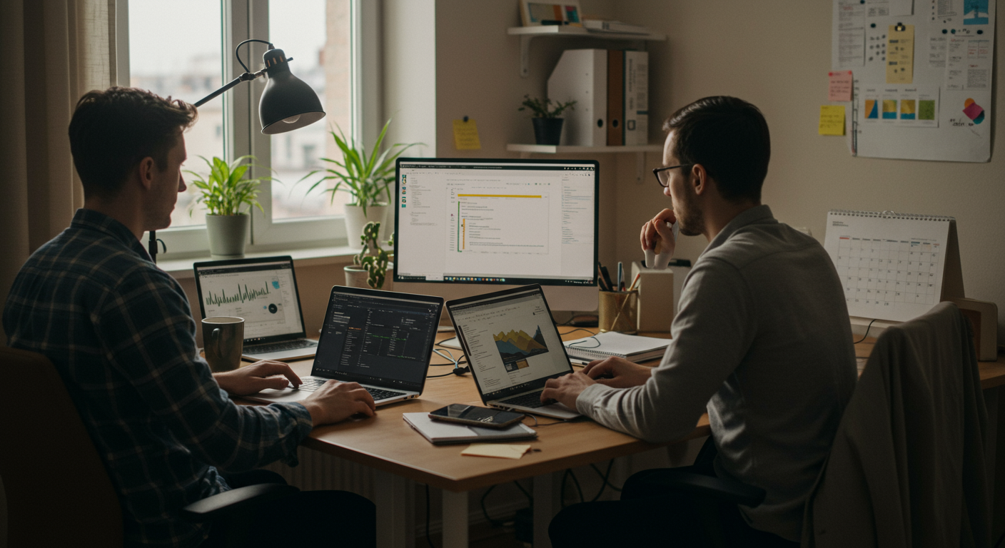 A team of professionals collaborating remotely, demonstrating effective remote work strategies.
