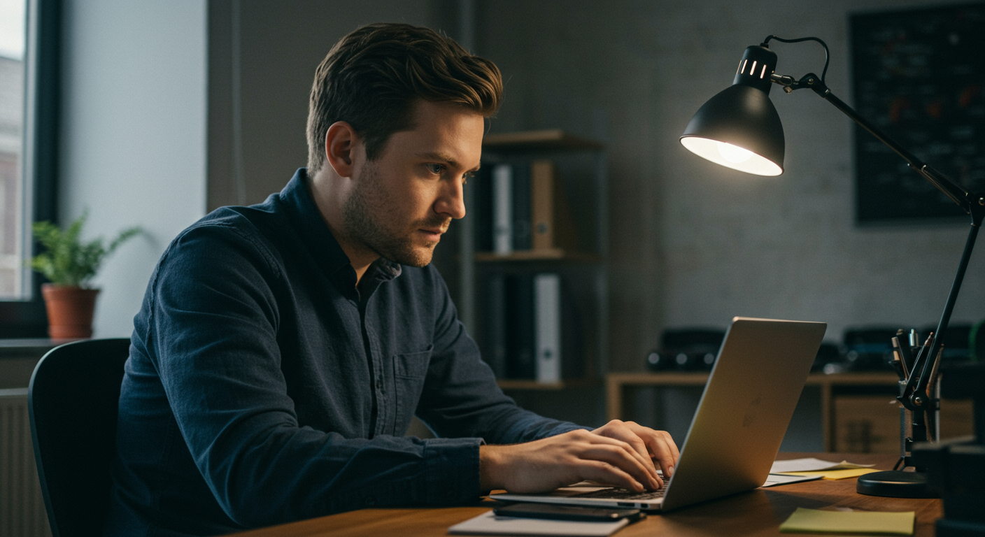 Person analyzing crypto trading charts on a laptop