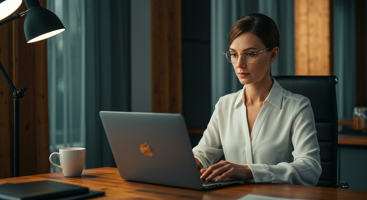 Experienced crypto trader navigating regional restrictions with professional setup in luxury business environment