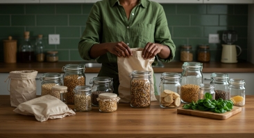Sustainable kitchen: Zero-waste cooking & food storage solutions