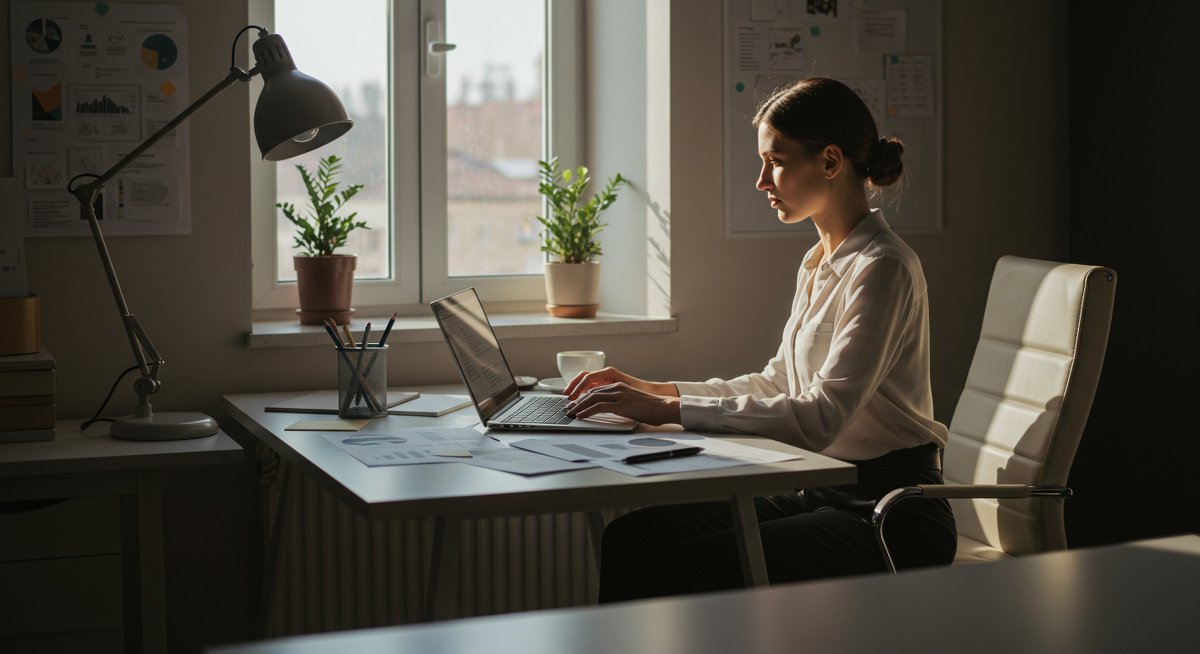Minimalist finances 2025: Debt-free lifestyle planning with clean workspace and financial documents