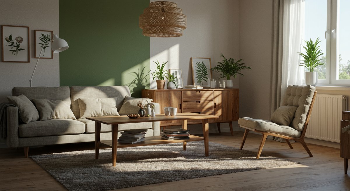 Upcycled furniture transformation in a sustainable home, showcasing DIY upcycling projects for eco-conscious consumers