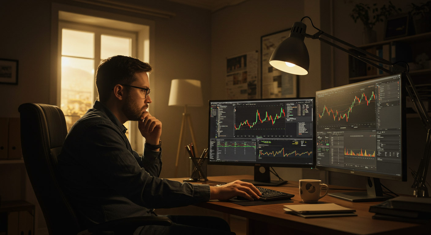 International crypto trader analyzing market trends and tax implications for global investors
