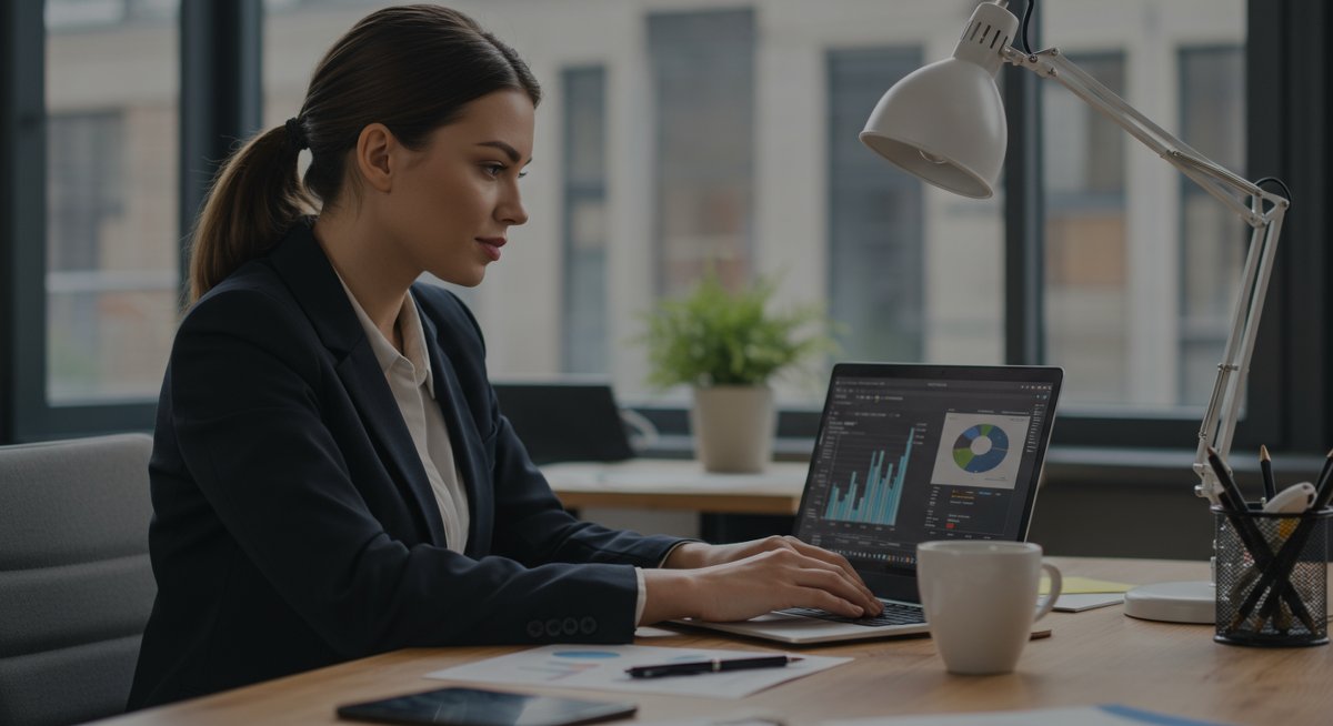 European P2P investor analyzing cash drag impact on portfolio returns in professional workspace