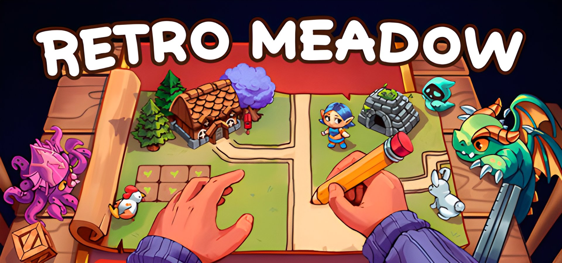 "Retro Meadow: A New Relaxing Pixel Art Sandbox Game"