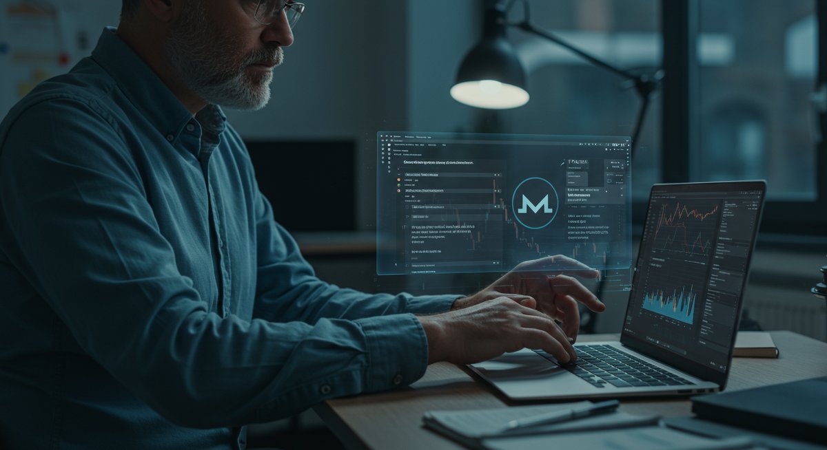 Experienced crypto trader using StealthEx for private Monero swaps with emphasis on privacy and low fees in professional setting