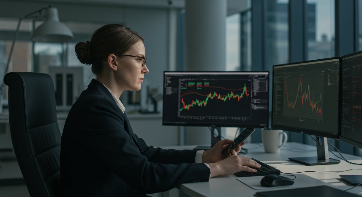 Professional crypto veteran trader navigating regional restrictions with advanced swap analysis in premium workspace
