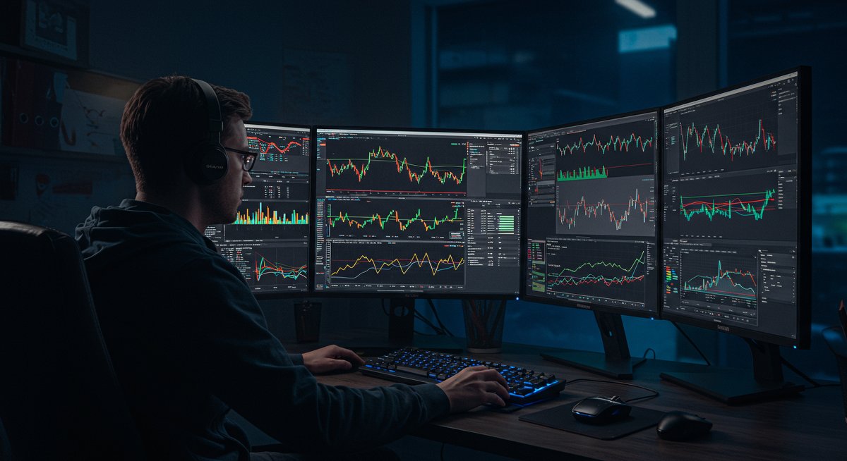 Bitcoin stress test analysis with crypto trading setup, international market data, and on-chain activity visualization